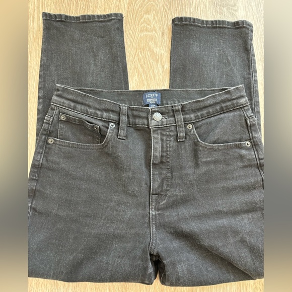 J. Crew Jeans Womens 28P Black Essential Straight Ankle Denim Minimalist Neutral - Picture 5 of 6